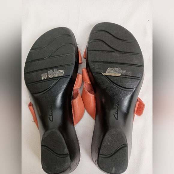 Clarks Women's Preppy Clueless Butterly Pink Peach Summer Sandals (#1,001) - Picture 4 of 7